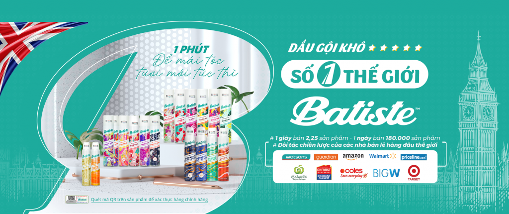 Độc quyền thương hiệu Batiste số 1 Thế Giới